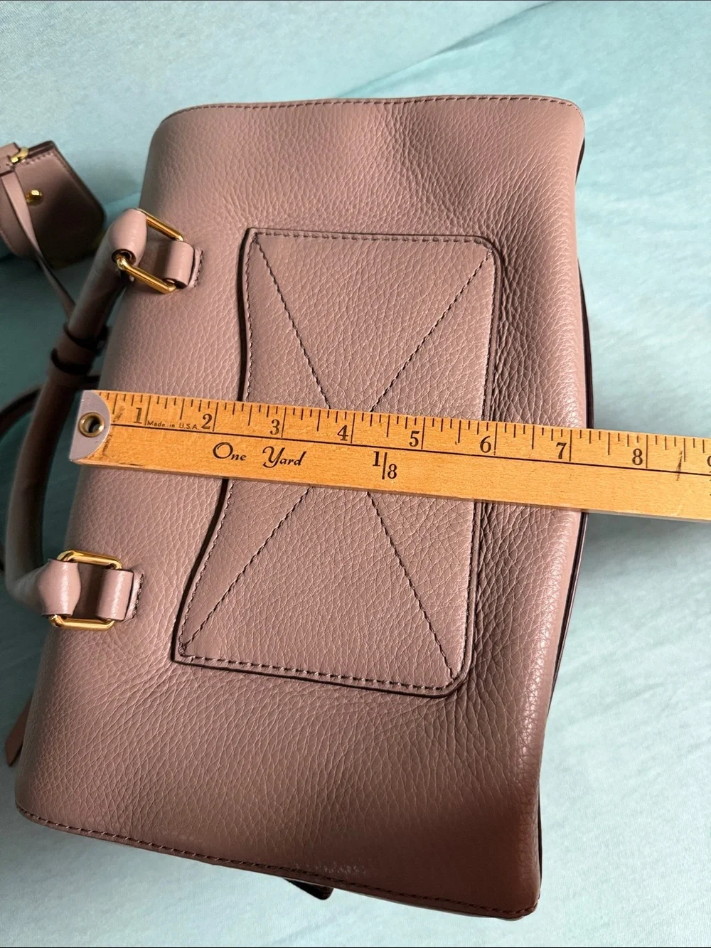 Marc Jacobs Pebbled Leather Satchel in Taupe Gray with Gold Hardware (Bauletto)